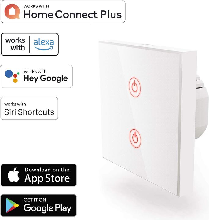 Actual product image Hama WiFi touch wall switch