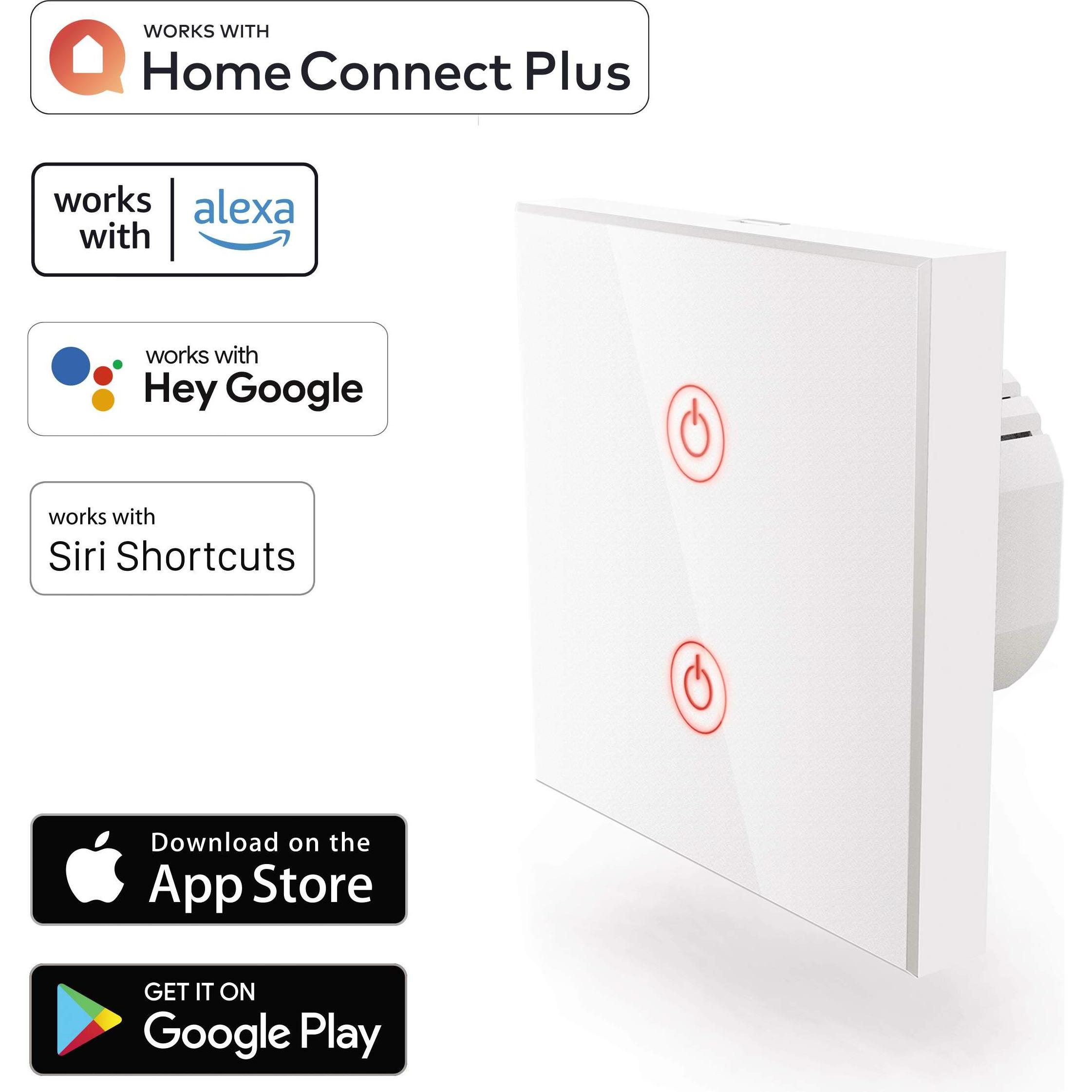 Thumbnail - Hama, Lichtschalter + Storenschalter, WiFi-Touch-Wandschalter