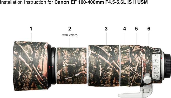 Image du produit easyCover Couvre-chêne pour objectif Camou. Forest pour Canon 100-400mm IS II USM (Manchon)