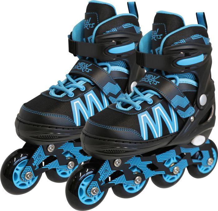 Actual product image New Sports Inline skates black/blue ABEC 7, size 31-34 (31, 32, 33, 34)