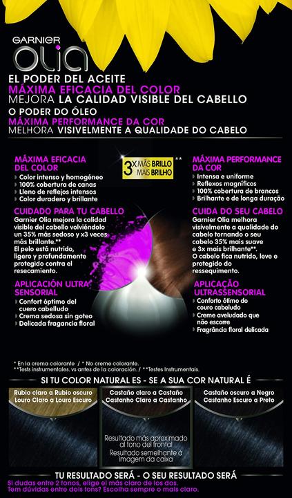 Image du produit Garnier Coloration Olia 1.1 Black Sapphire 60 gr (1.1 Noir saphir)