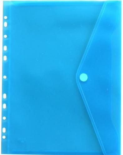 Produktbild Herba-Plastic Dokumententasche A4 mit Lochung und Klettverschluss 10 Stück blau (A4, 10 x)