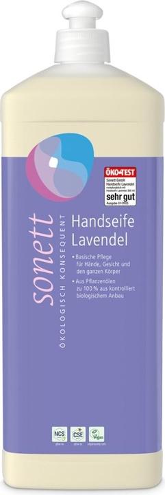 Sonett Handseife, Lavendel, Nachfüllpackung, 1l (Flüssigseife, 1000 ml)