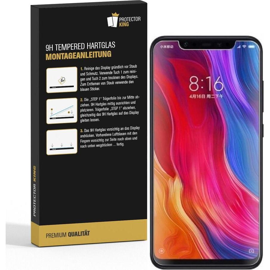 Thumbnail - Protectorking 3x echtes Tempered 9H Panzerhartglas 3D KLAR (3 Stück, Xiaomi Mi 8 SE), Smartphone Schutzfolie