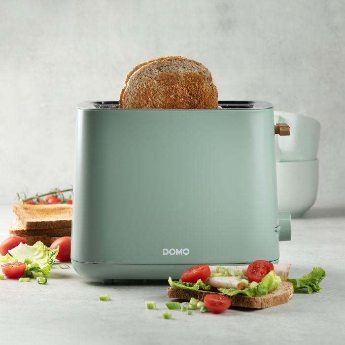 Image du produit Domo DO 973 T Toaster 2 Schlitz 6 Stufen 850-1000W matt grün