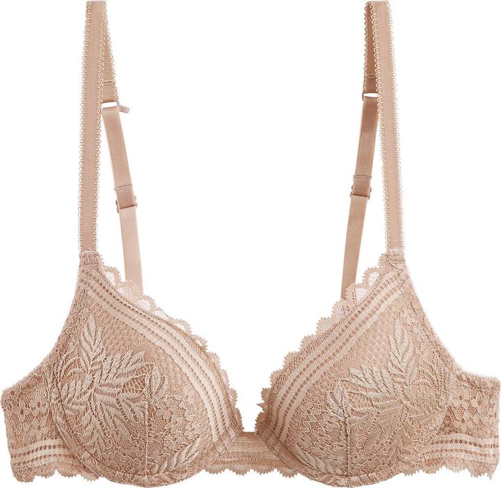 Actual product image La Redoute Collections Recycled lace push-up bra (70 B)