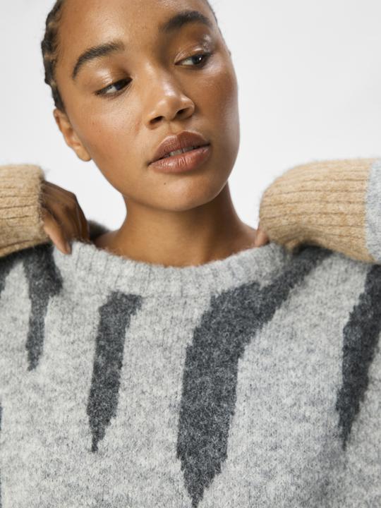 Produktbild Object Gemusterter Strickpullover (L)
