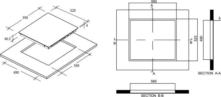 Image du produit Candy CH 64CCB (59 cm, Table de cuisson en vitrocéramique)