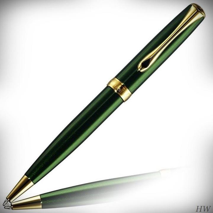 Immagine prodotto Diplomat Biros Excellence A2 Evergreen placcato oro easyFlow (Oro, Verde, 1x)