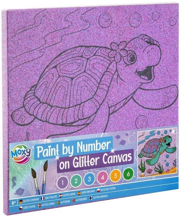 Produktbild Grafix Malen nach Zahlen Glitzer-Leinwand, 9-teilig.