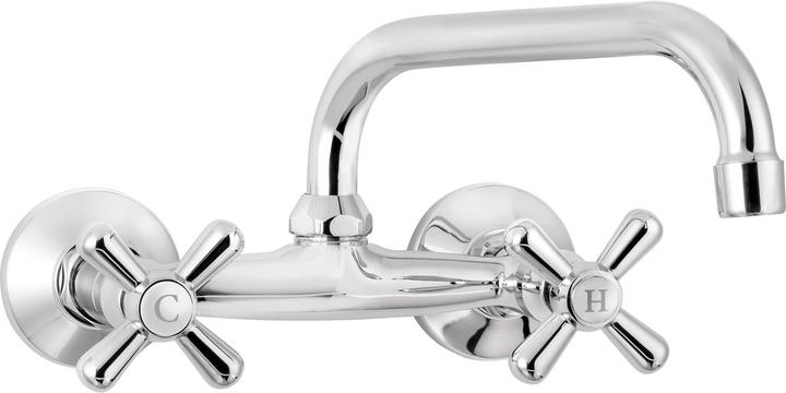Deante Bateria umywalkowa Symetrio ścienna chrome (BOS 050D)