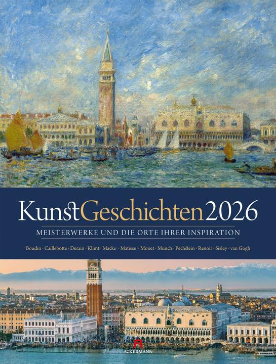 KunstGeschichten - Meisterwerke und die Orte ihrer Inspiration Kalender 2026 (Hardcover, German)