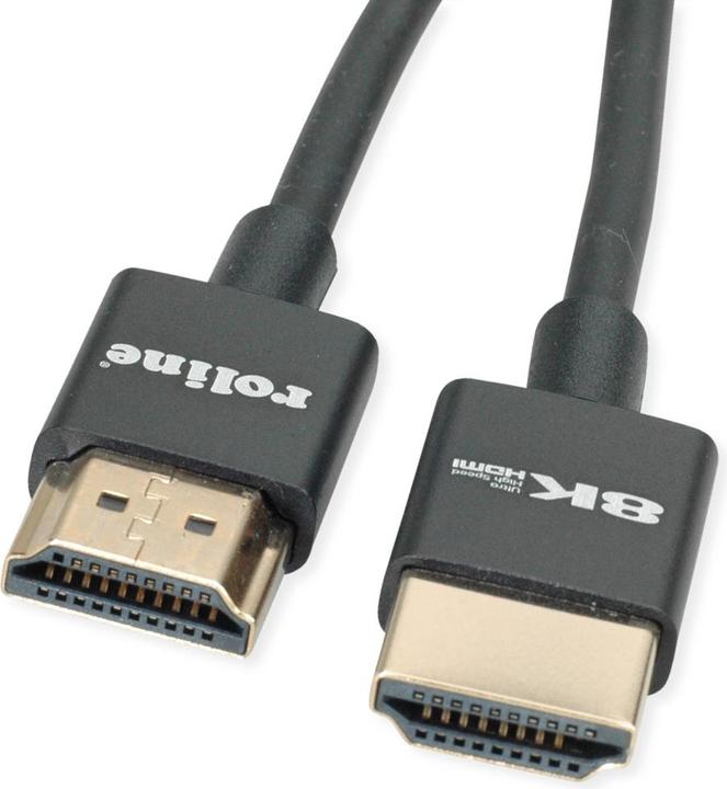 Image du produit Roline UltraHD HDMI Kabel 8K, Slim, 1.0m (1 m)