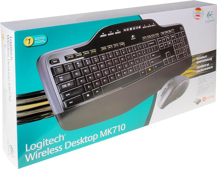 Actual product image Logitech Wireless keyboard+mouse MK710 black in retail stores (DE, Wireless)