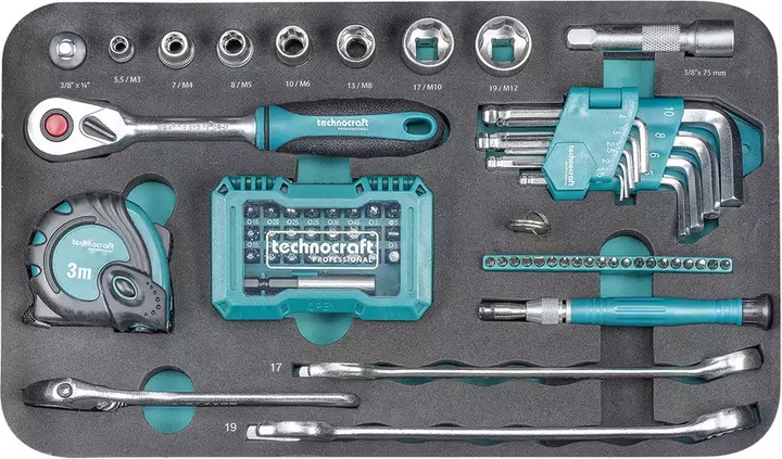 Actual product image technocraft ABS tool case Pro Mini (109 pieces)