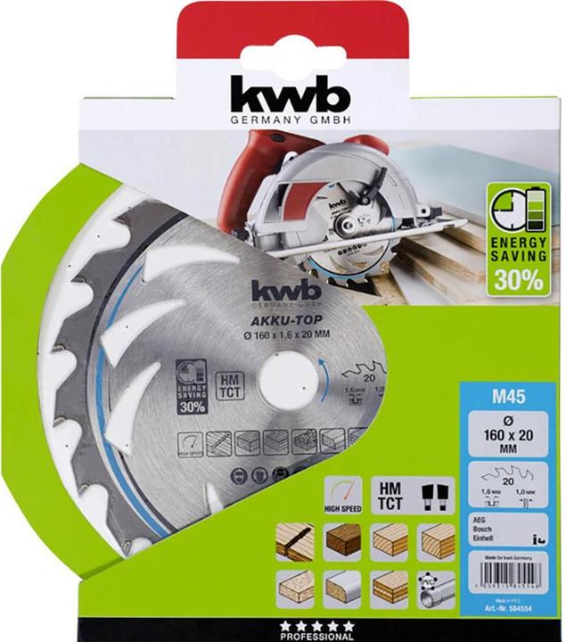 Actual product image kwb Carbide Circular Saw Blade THIN CUT CIRCULAR SAW BLADE, HARDLED