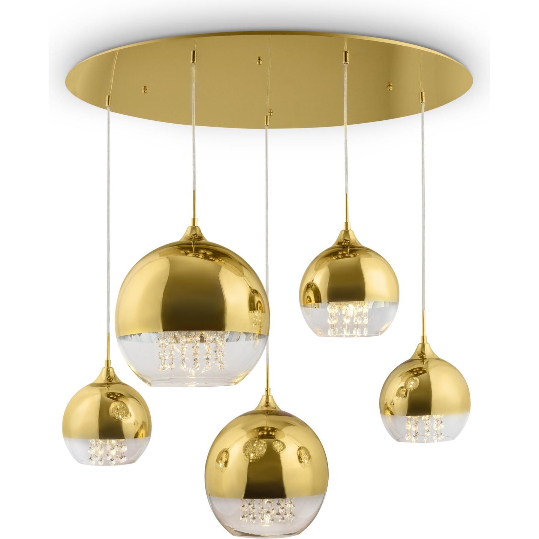 Maytoni, Pendelleuchte, Fermi Pendelleuchte, Hängeleuchte 5x E27 Gold Glas (E27)