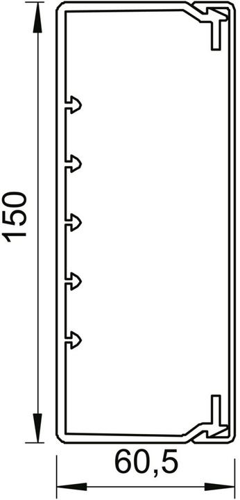 Actual product image OBO Bettermann OBO wall and ceiling trunking WDK pure white (Duct, 200 cm)