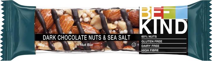 Be-Kind Tablette de chocolat noir aux noix et au sel de mer 40 g (40 g)