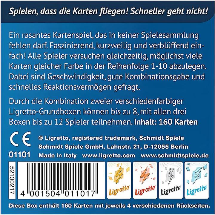 Actual product image Schmidt Spiele Ligretto (French, German, Italian, 2 - 4 Players)