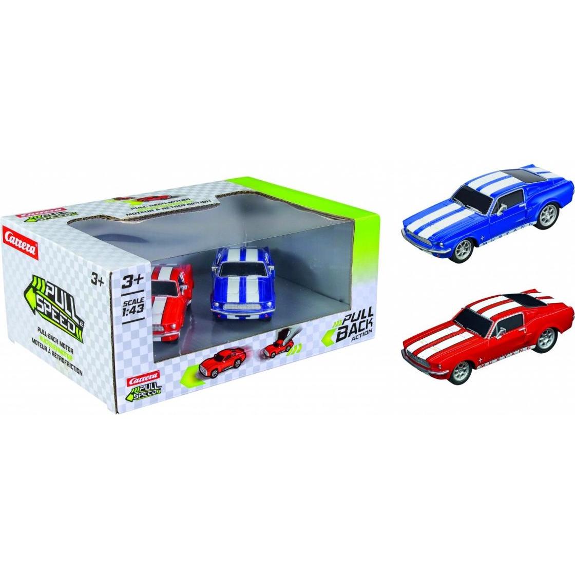 Carrera Rückziehfahrzeug Pull & Speed Ford Mustang 67 Twinpack, 1:43, 15813030