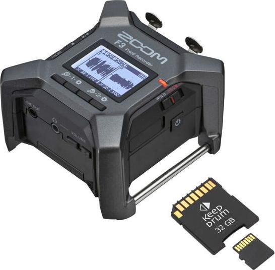 Zoom F3 Multitrack Field Recorder with memory card (Multitrack recorder)