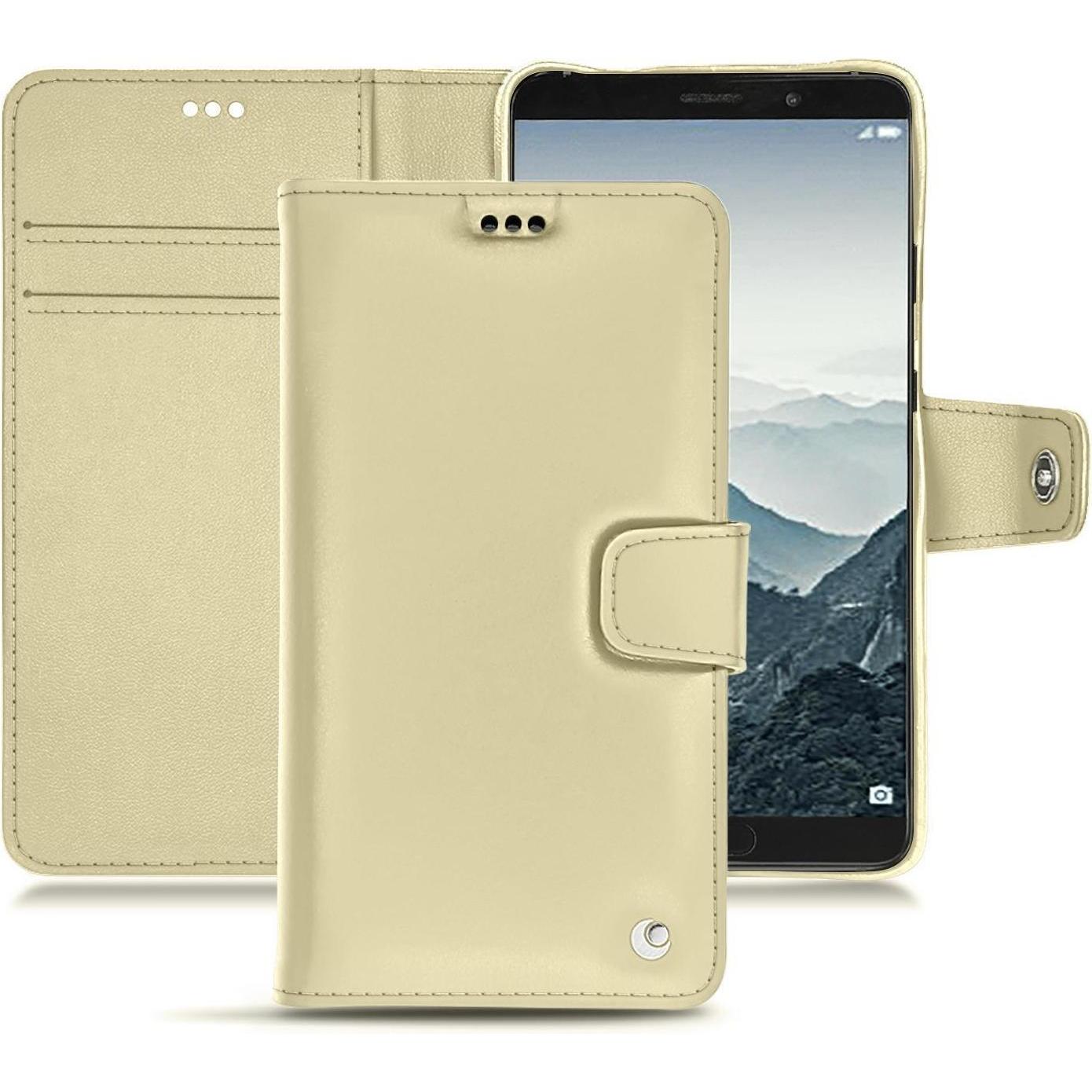 Noreve Lederschutzhülle Wallet (Huawei Mate 10), Smartphone Hülle, Beige