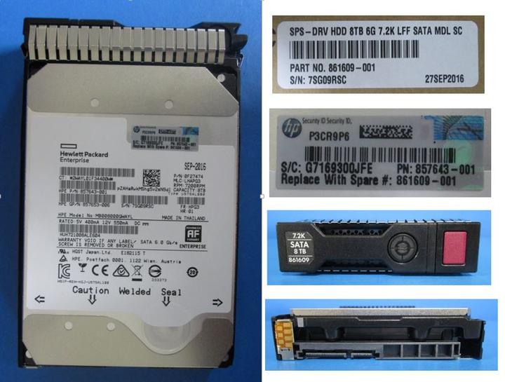 Produktbild HPE SPS-DRV HDD 8TB 6G 7.2K LFF SATA MDL SC (8 TB, 3.5")