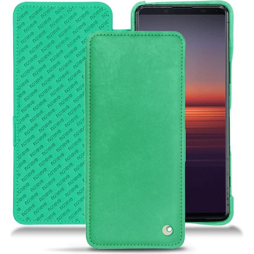 Noreve Lederschutzhülle horizontal (Sony Xperia 5 II), Smartphone Hülle, Grün