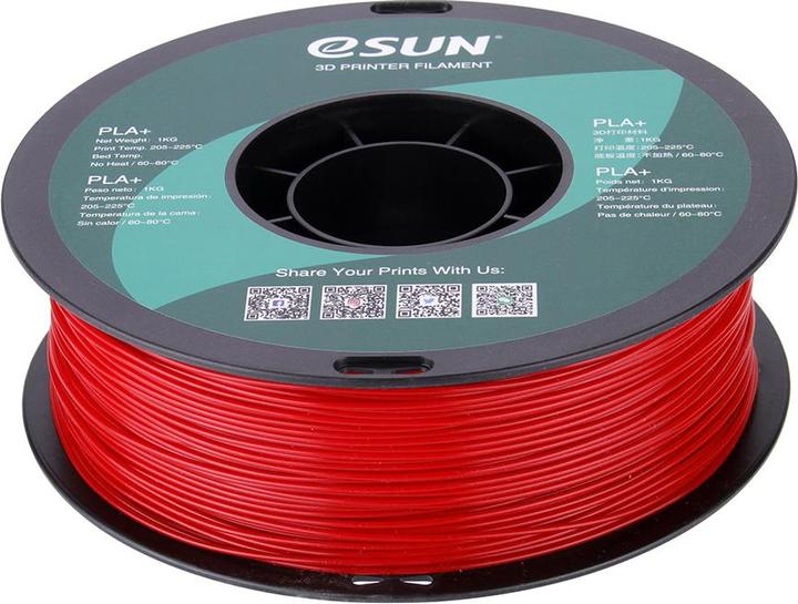 Produktbild eSUN PLA+ 1,75mm Fire Eng. Red 1kg 3D Filament (PLA+, 1.75 mm, 1000 g, Rot)