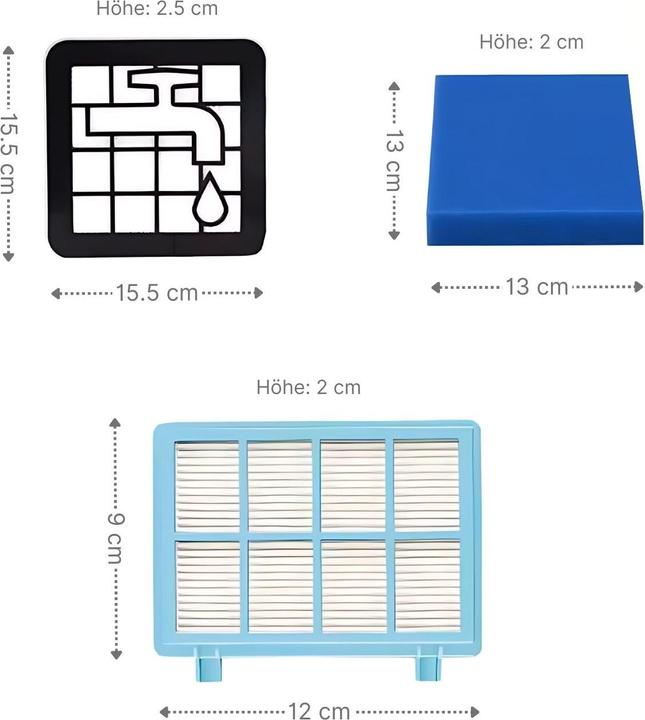 Produktbild Hermex Alternatives Filter-Set zu Philips FC8010/02 für PowerPro Active PowerPro Compact PowerPro City