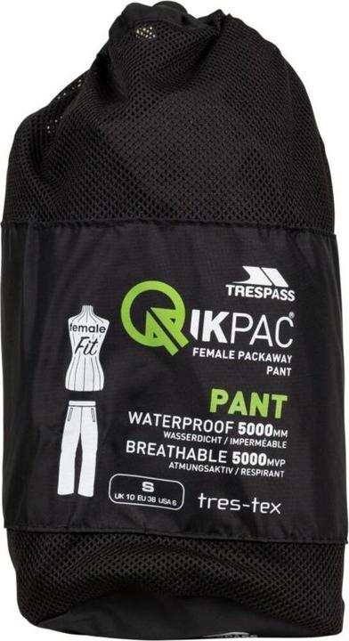 Produktbild Trespass QIKPAC Damen Regenhose (XS)