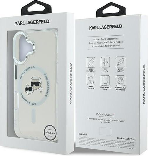 Image du produit Karl Lagerfeld KLHMP16MHLSKCH iPhone 16 Plus 6.7" biały/white hardcase IML Metal Karl&Choupette Head (Apple iPhone 16 Plus)