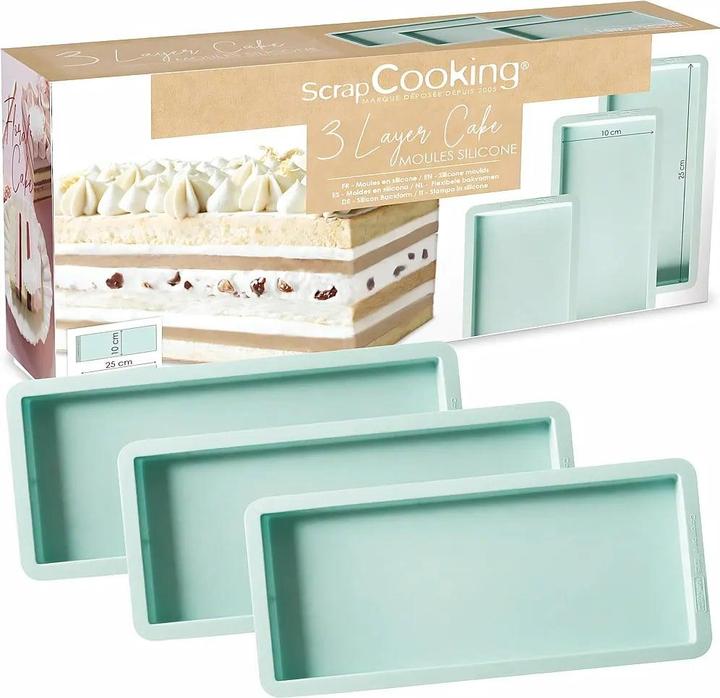 Produktbild ScrapCooking Silikonform Schichtkuchen rechteckig