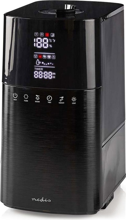 Produktbild Nedis Luftbefeuchter 30 W Mit kühlem Nebel 6 l Hygrometer Timer geeignet für Platz bis zu: 50 m² Fer (50 m²)