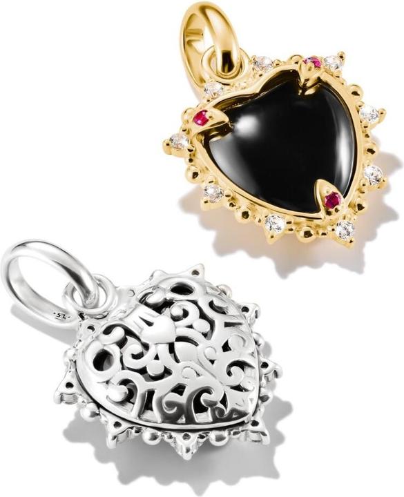 Actual product image Thomas Sabo Charm-Anhänger Vintage Herz schwarz Connect Silber (Silver 925)