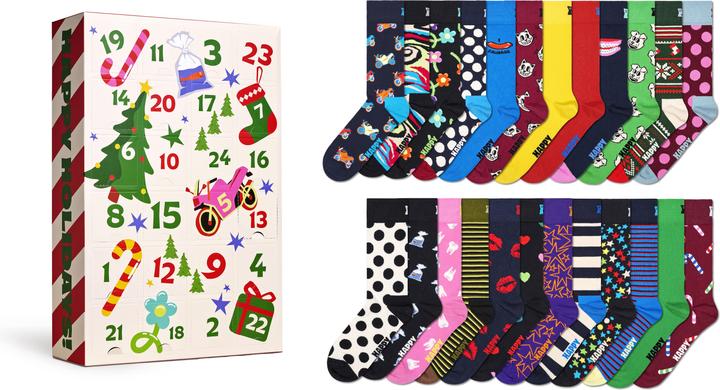 Happy Socks 24-Pack Advent Calendar Gift Set (36 - 40)