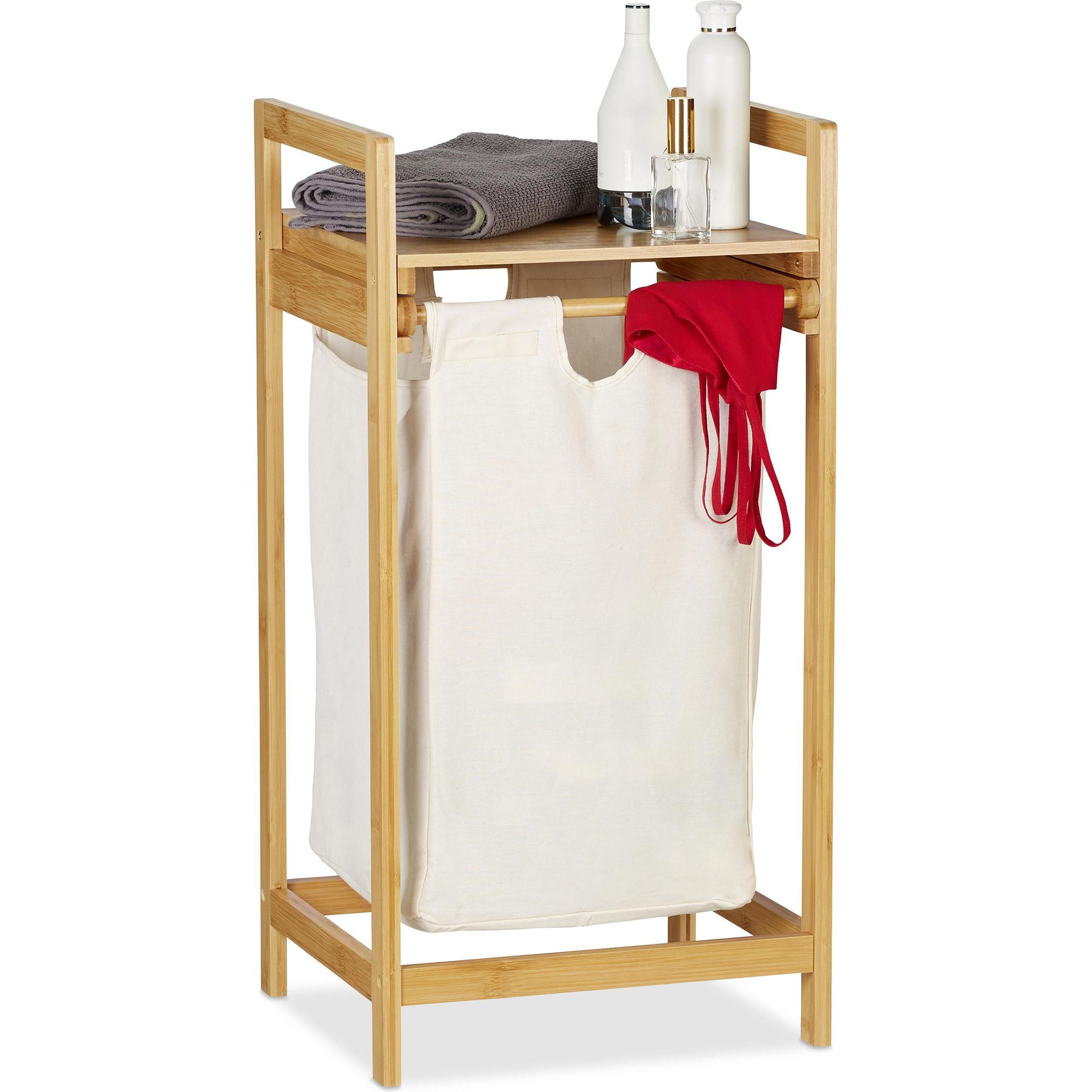 Relaxdays, Wäschekorb, Bambus (30 l)