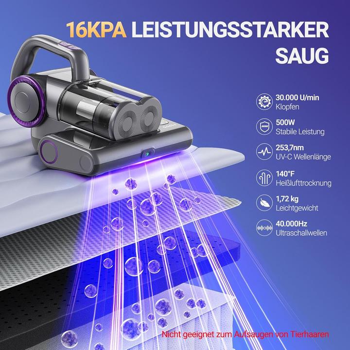 Produktbild Feppo Milbensauger mit UV-C & HEPA-Filter (500W)