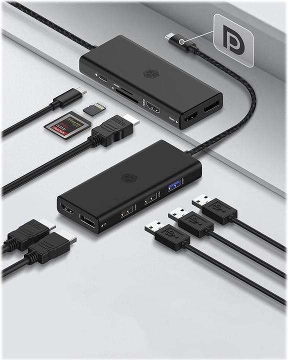 Produktbild Icy Box IB-DK4011-CPD (USB-C, 9 Ports)