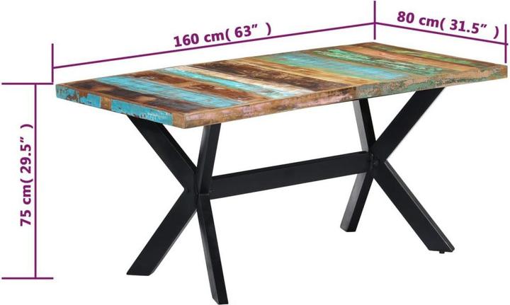 Produktbild vidaXL Esstisch (160 x 80 x 75 cm)