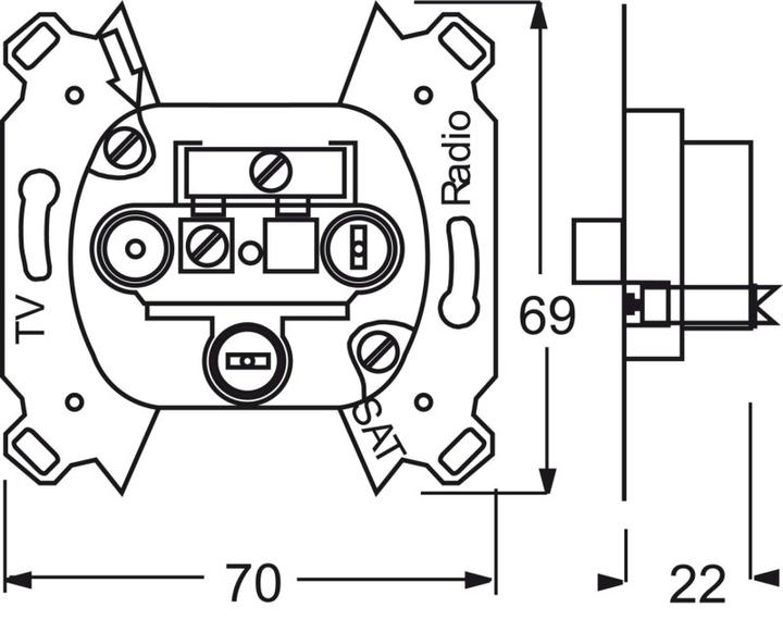Actual product image Busch-Jaeger Antenna dos. insert (Plug socket)