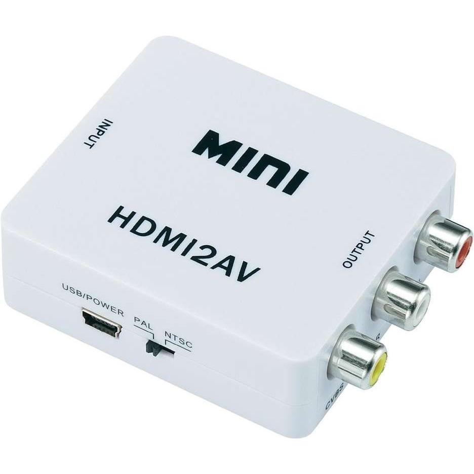 SpeaKa Professional HDMI / Cinch Konverter (1x HDMI-Buchse => 3x Cinch-Buchse) Weiss (HDMI Modulator), Video Converter