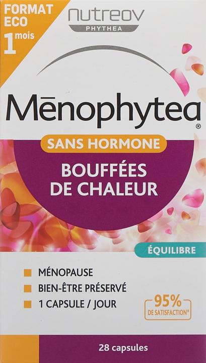 Actual product image Ménophytea Hot flashes capsule without hormones (28 Piece, Capsules, 45 g)