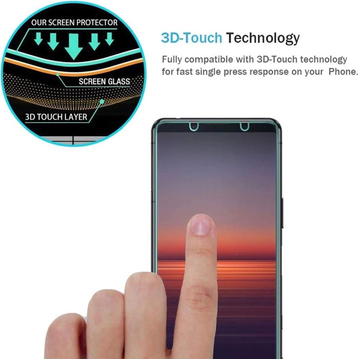Produktbild Screenguard Sony Xperia 10 II Panzerglas Schutzfolie Case Friendly Design (1 Stück, Sony Xperia 10 II)