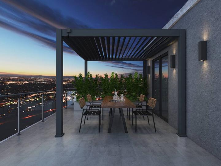 Produktbild Ventaris Pergola Deluxe Plus mit Lamellendach Anthrazit (400 cm, 400 cm)