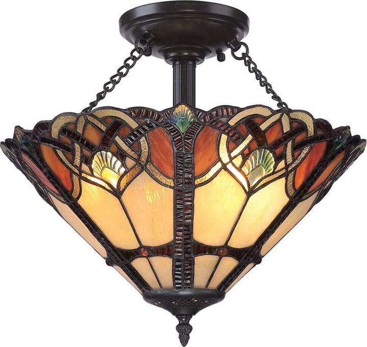 Produktbild Elstead Lighting Cambridge Deckenleuchte E27 2-fach Vintage-Bronze (E27)