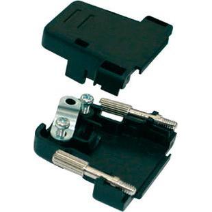 Intronics 25 pole D-sub connector hood plastic, Elektronikkabel + Stecker, Schwarz