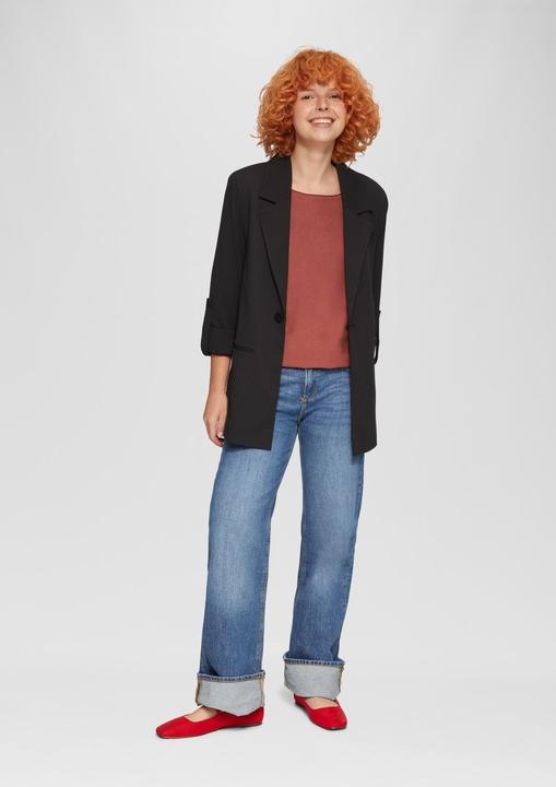 Image du produit s.Oliver Strickpullover Viskosemix-Pullover mit Fledermausärmeln (S)