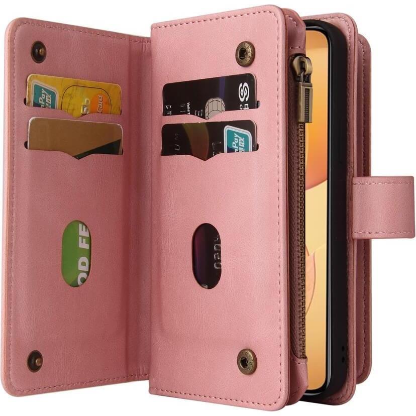 Cover-Discount Xiaomi 14T Pro - Brieftaschen Hülle Portemonnaie (Xiaomi 14T Pro), Smartphone Hülle, Rosa